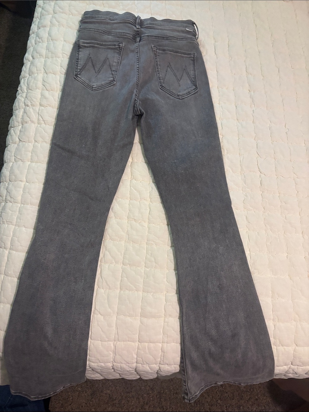 Mother Grey Women's Flare Jeans - Classic Comfort
